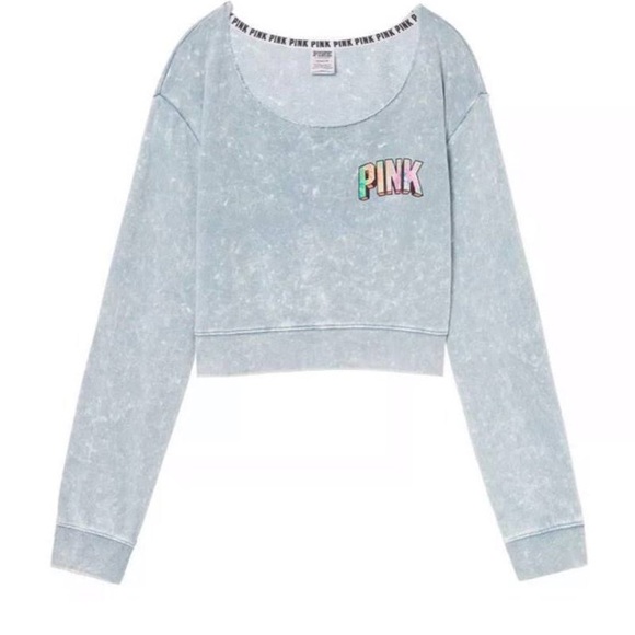 NWT VS PINK cropped sweatshirt - Picture 3 of 8